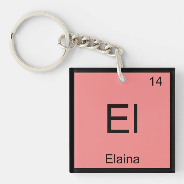 Elaina Namn kemiskt Inslag Periodic Bord (Framsidan)