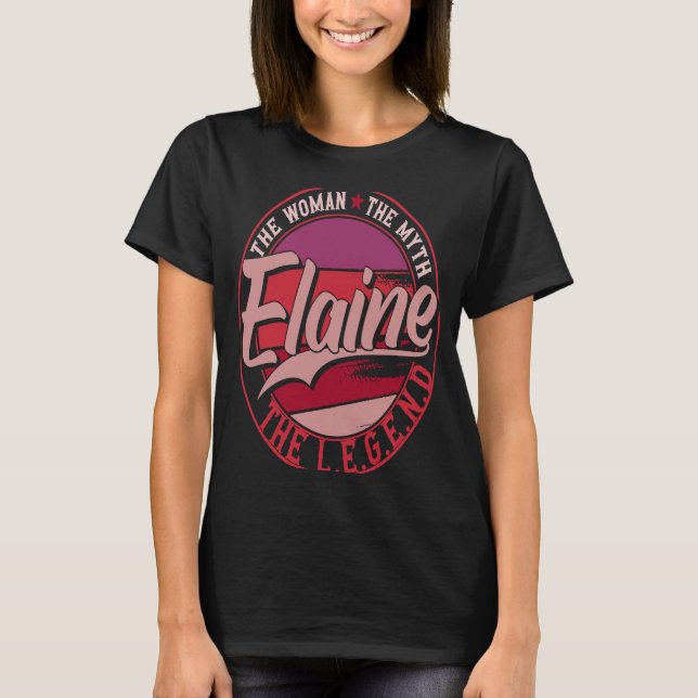 Elaine Dam i Myth the Legend T Shirt (Framsida)