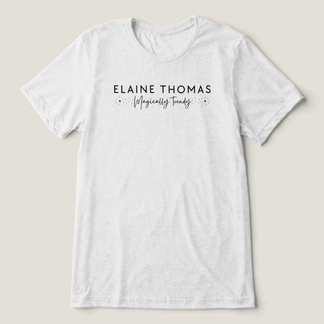ELAINE THOMAS Magic Trendig Trollspö Gnistra Black T Shirt (Design Framsida)