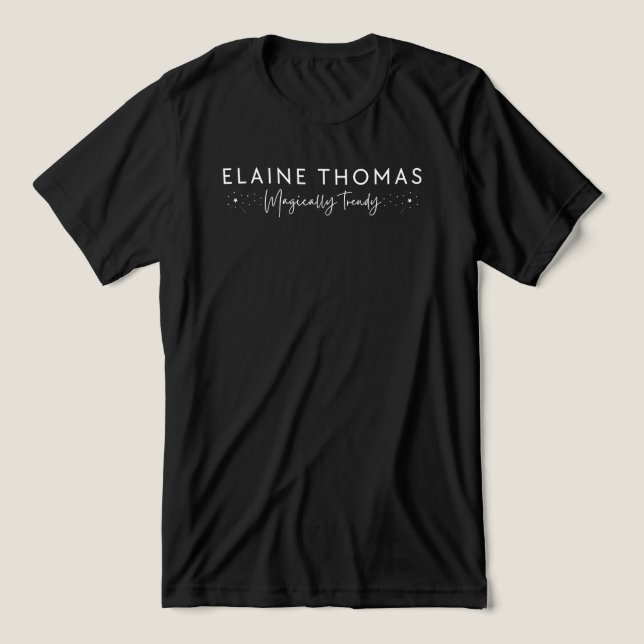 ELAINE THOMAS Magic Trendig Trollspö Gnistra White T Shirt (Design Framsida)