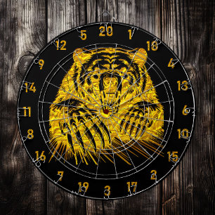 Elak Arg Guld Grizzly Teeth Visar Darttavla