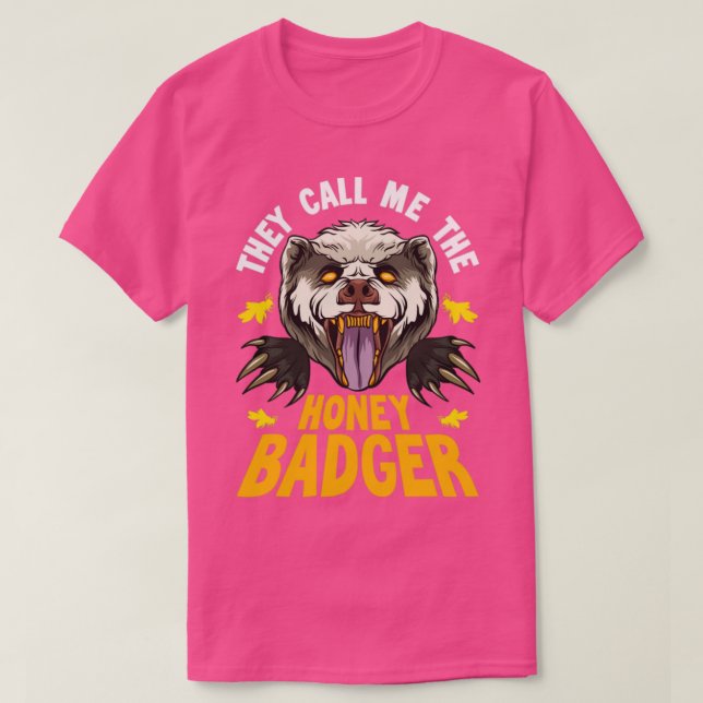 Elak Arg Snarling Honey badger T Shirt (Design framsida)