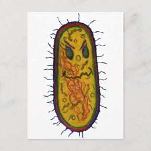 Elak Bacteria Tecknade figurer Vykort