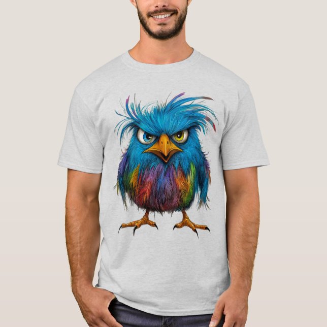 elak fågel ansikte t shirt (Framsida)