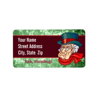 Elak Gammal Scrooge Adressetikett