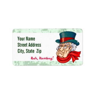 Elak Gammal Scrooge Adressetikett