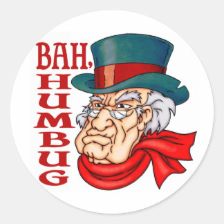 Elak Gammal Scrooge Runt Klistermärke