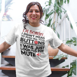 Elak inte att trycka dina knappar på Sarcastic Quo T Shirt