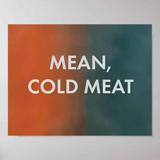 Elak, Kallet Kött - endast mord i Byggnad Poster (Framsidan)