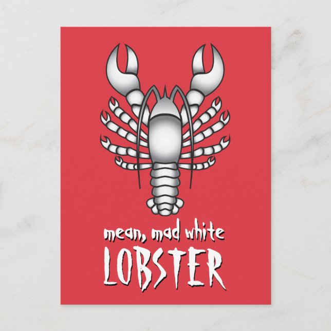 Elak Mad White Lobster Jordan Peterson Meme Vykort (Framsida)