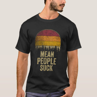 Elak People Suck Retro Stil Funny som säger Humor T Shirt