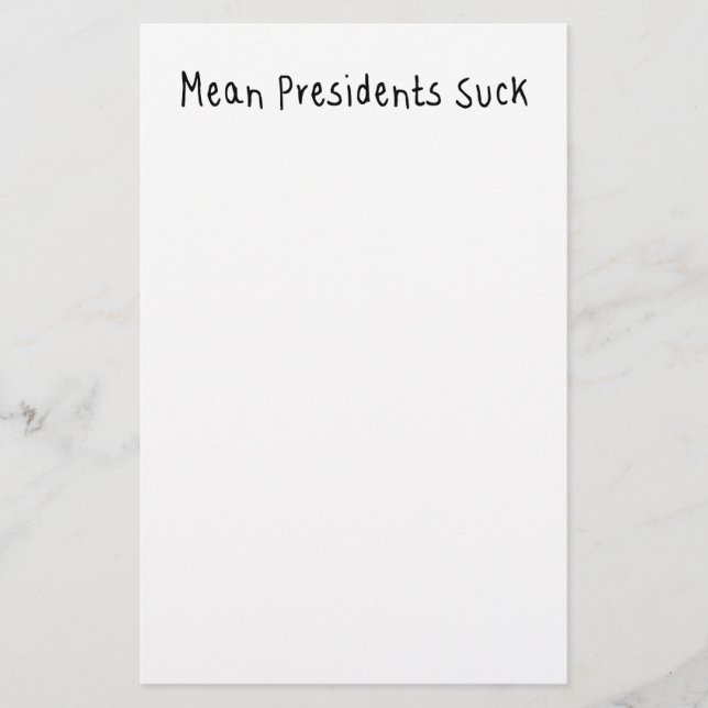 Elak Presidents Suck Brevpapper (Framsida)