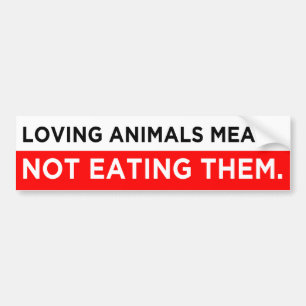 elak som inte äter dem vegan bildekal