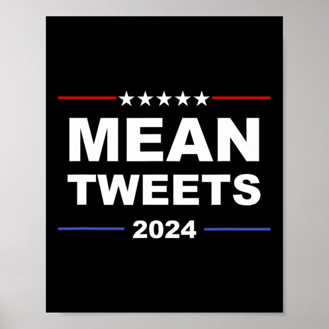 Elak Tweets&amp; Trump 2024 Politiskt redskapspart Poster (Framsidan)