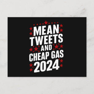 Elak Tweets and Billigt Gas Donald Trump 2024 Vykort