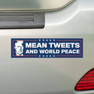 Elak Tweets och World Peace Trump 2024 Bildekal