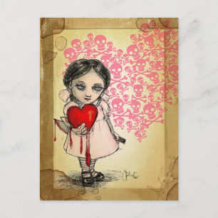 Elak Valentine Flicka Helg Vykort