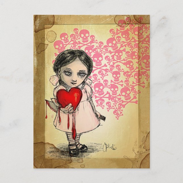 Elak Valentine Flicka Helg Vykort (Framsida)