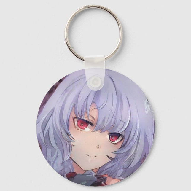 Elak violet, rödbrud öga anime manga nyckelring (Framsida)