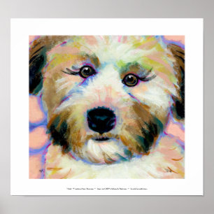 Elaket Business roligt - unik hund-målning Poster