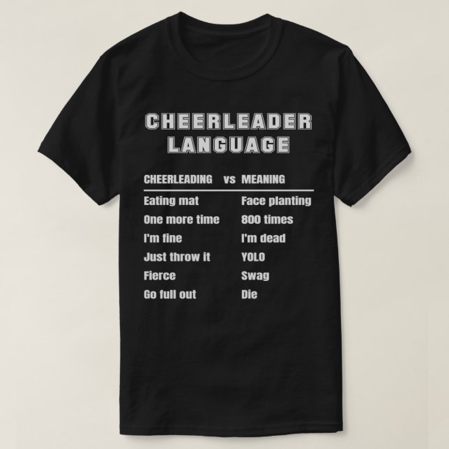 Elaket Cheerlead Slang T Shirt (Design framsida)