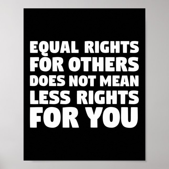 Elaket minskar inte Högerna för att du protesterar Poster (Framsidan)