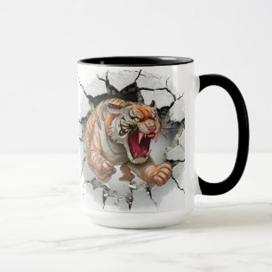 Elakets tiger-bakgrund mugg