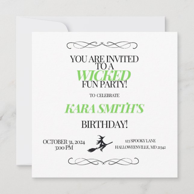 Elakt Rolig Fest Inbjudningar (Framsida)