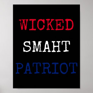 Elakt smart patriot rolig Boston Poster