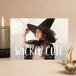 Elakt söt Halloween-fotografi Julkort