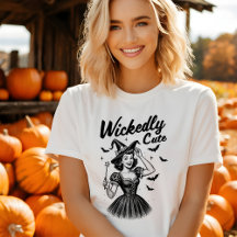 Elakt söt Halloween T-shirt för kvinnor
