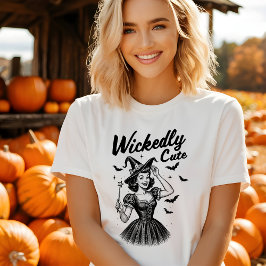 Elakt söt Halloween T-shirt för kvinnor