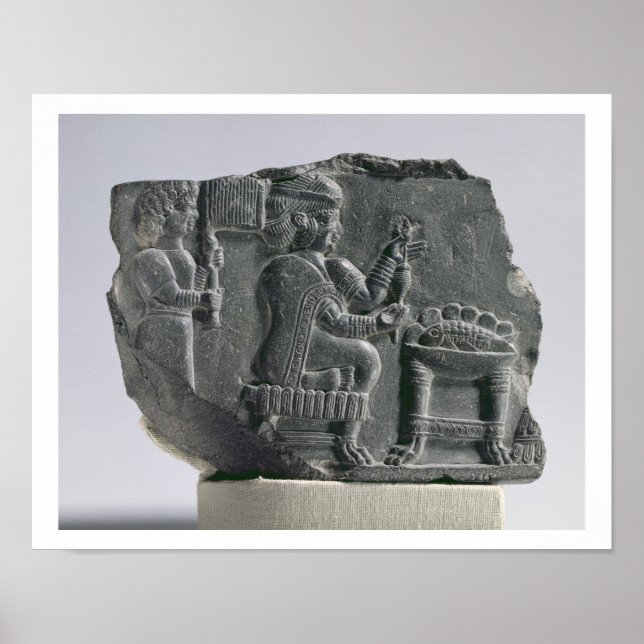 Elamitkvinnlig spinning, Neo-Elamite Period, c.700 Poster (Framsidan)