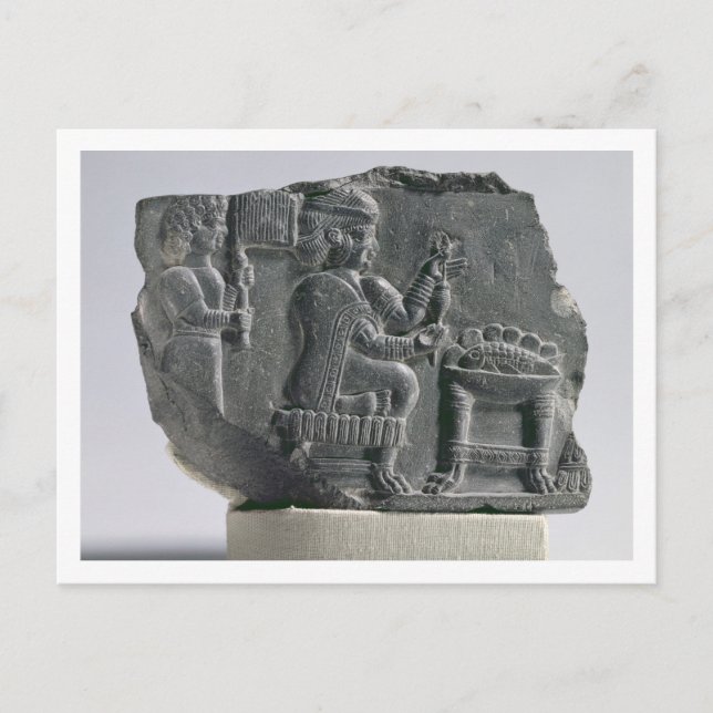 Elamitkvinnlig spinning, Neo-Elamite Period, c.700 Vykort (Framsida)