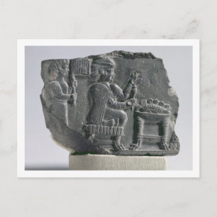 Elamitkvinnlig spinning, Neo-Elamite Period, c.700 Vykort