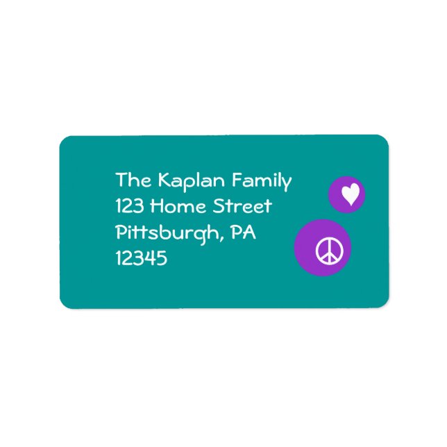 Elana Pearl Returadress Kuvert Seal Adressetikett (Framsidan)