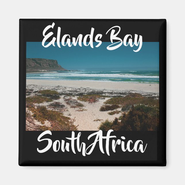 Elands Bay South Afrika Ocean Beach View Magnet (Framsidan)