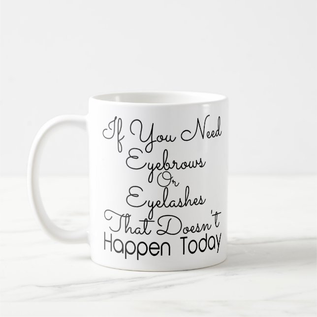 Elash och Eyebrows Beauty Makeup citattecken Kaffemugg (Vänster)