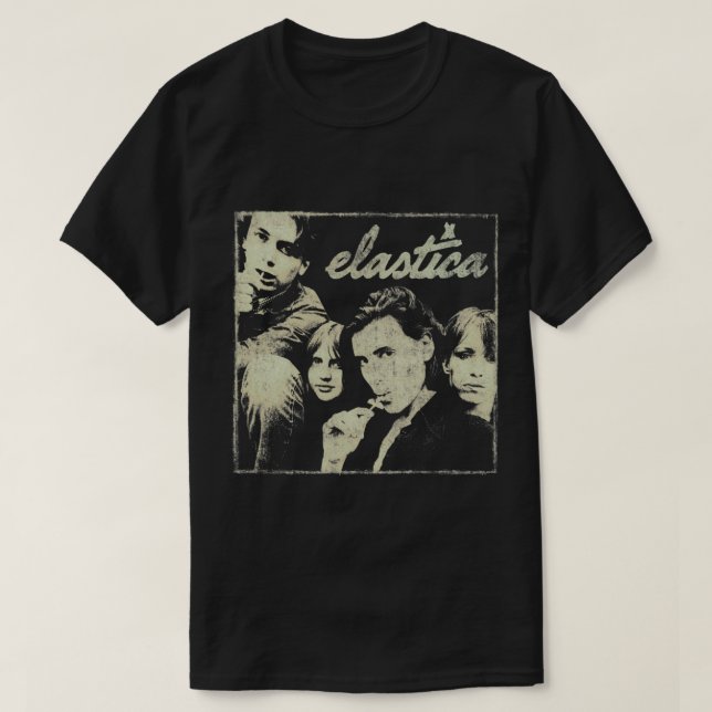 Elastica band alternativt sten, nödlidande grungy  t shirt (Design framsida)