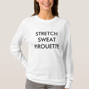 ElasticitetssvettPirouette, lång muff T-tröja Tee Shirt