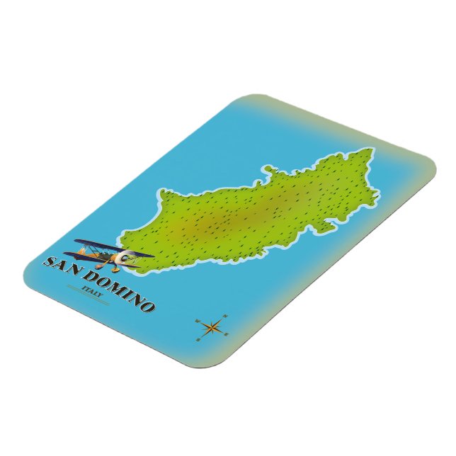 Elba Italien karta reseaffisch Magnet (Vänstra Sidan)