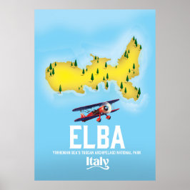 Elba, Tyrrheniska havet, toskanska, Italien reseaf Poster