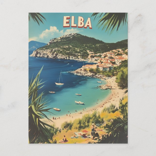 Elba vintage vykort (Framsida)