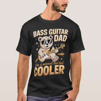 Elbassgitarrpappa som en normal pappa men t shirt