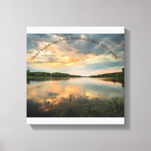 Elbe Flow Sunset Stretched Kanvastryck