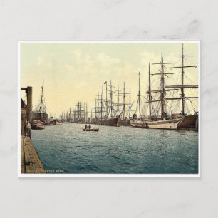 Elbe, Hamburg, Tyskland klassisk Photochrom Vykort