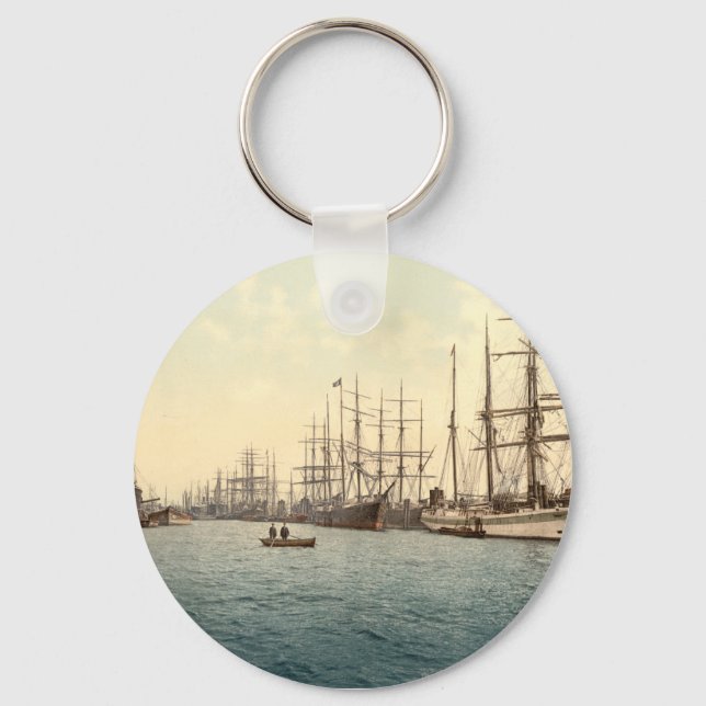Elbe, Hamburg, Tyskland Nyckelring (Framsida)