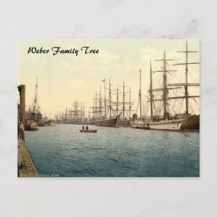 Elbe, Hamburg, Tyskland Vykort