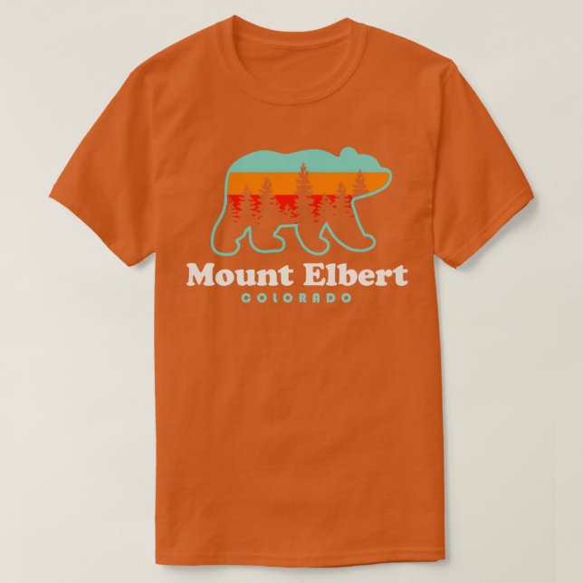 Elbert Colorado Hike Bear Retro T Shirt (Design framsida)