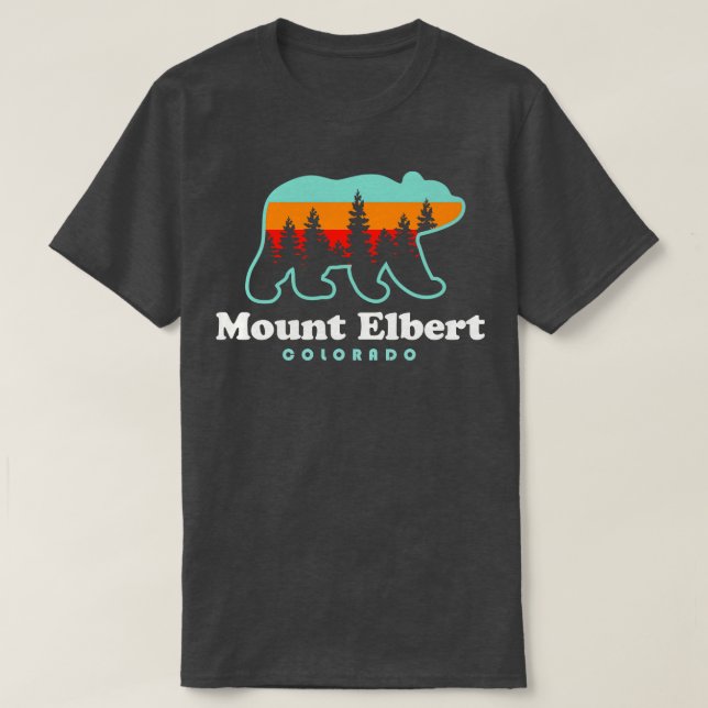 Elbert Colorado Hike Bear Retro T Shirt (Design framsida)